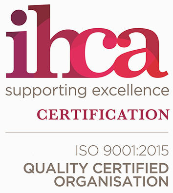 IHCA certification. ISO 9001:2015. Quality certified organisation.