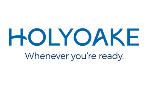 Holyoake logo with tagline below that says'Whenever you're ready'