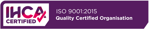 IHCA certification. ISO 9001:2015. Quality certified organisation.