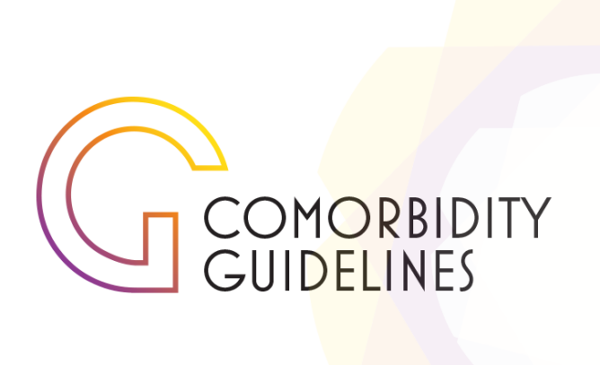 Comorbidity Guidelines Logo. Colours of yellow, orange and purple.